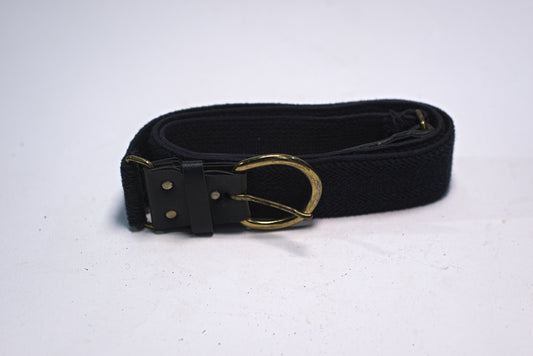 Black Cotton Fabric Canvas Casual Heavy Duty for Men Belt