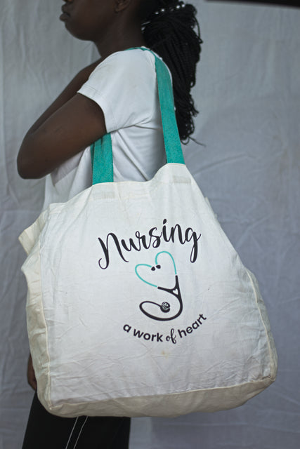 White Canvas Shoulder Shopping Girls Ladies Women's Mtumba Tote Bag Handbag