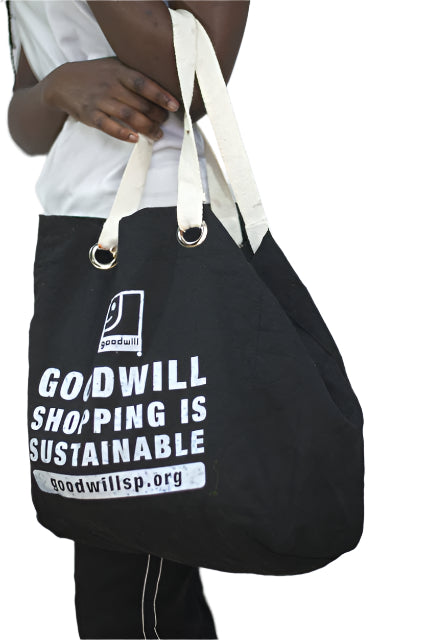 Black Canvas Girls Ladies Women's Tote Bag Handbag Mtumba