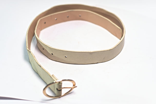 White Synthetic Leather for Slim Skinny Dress Belt