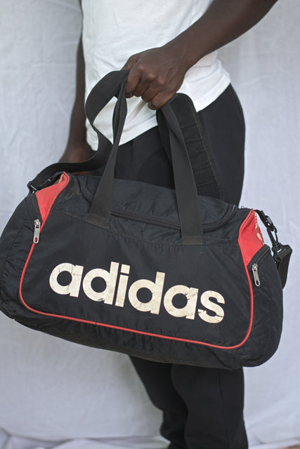 Adidas Black Red Unisex Men's Women's Duffel Travel Carry-On Gym Mtumba Travelling Bag