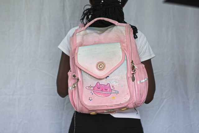 Pink Backpack Women's Girls Mtumba School Bag
