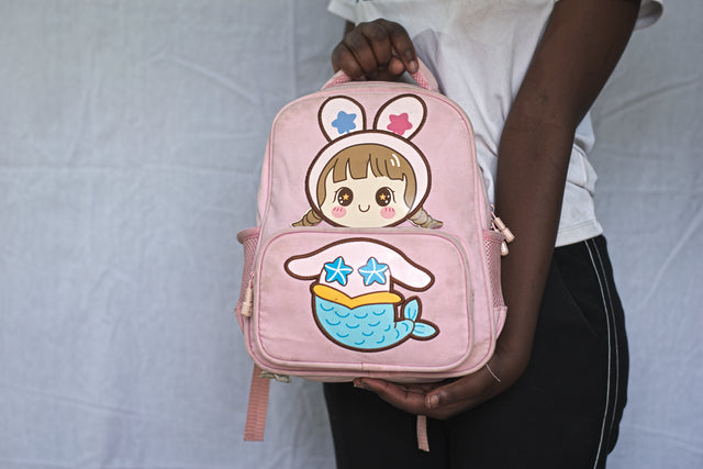 Pink Backpack Women's Girls Mtumba School Bag