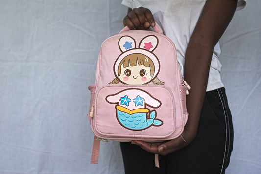 Pink Backpack Women's Girls Mtumba School Bag