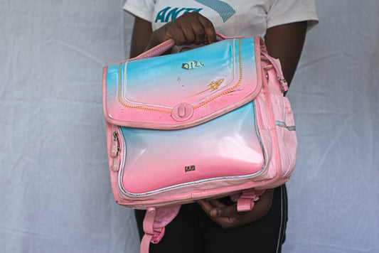 Pink Blue Cambridge Tree Backpack Women's Girls Mtumba School Bag