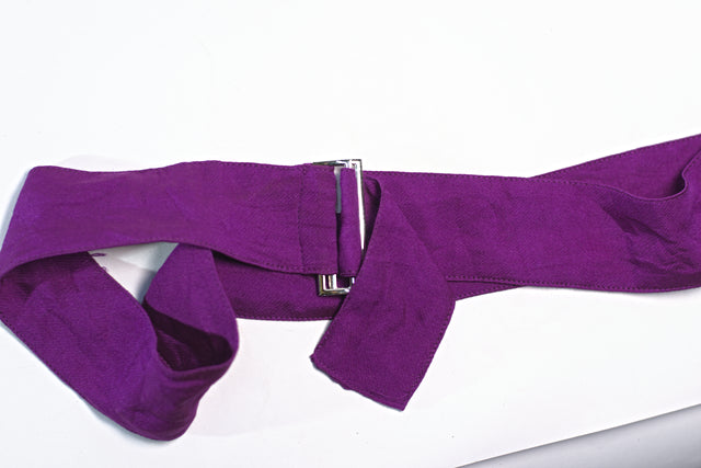 Purple Fabric for Women Wide Dress Mtumba Belt