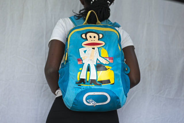 Julius the Monkey Blue Backpack Unisex Men's Women's Boys Girls Mtumba School Bag