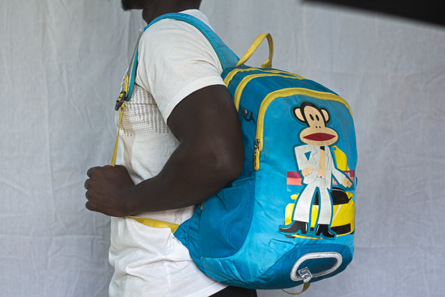 Julius the Monkey Blue Backpack Unisex Men's Women's Boys Girls Mtumba School Bag