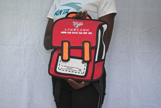 Red Black Backpack Unisex Men's Women's Boys Girls Mtumba School Bag