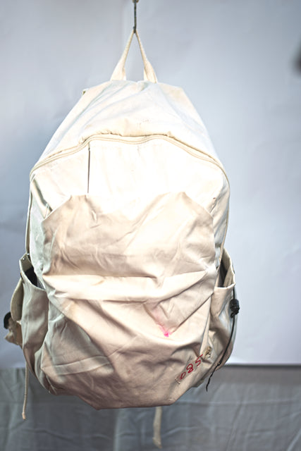 White Backpack Unisex Men's Women's Boys Girls Mtumba School Bag