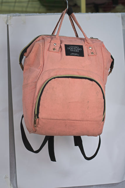 Pink Peach Backpack Diaper Bag Women's Girls Mtumba School Bag