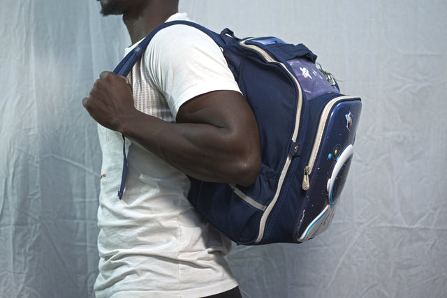 Dark Blue Backpack Unisex Men's Women's Boys Girls Mtumba School Bag