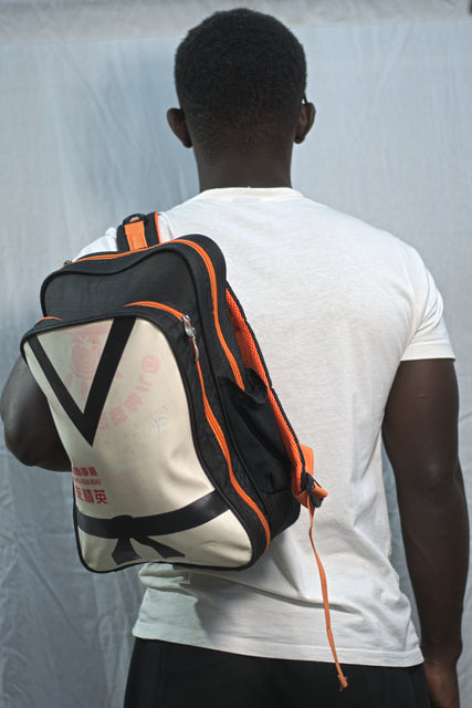 White Black Backpack Unisex Men's Women's Boys Girls Mtumba School Bag
