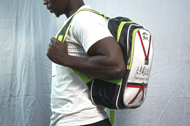 White Black Green Backpack Unisex Men's Women's Boys Girls Mtumba School Bag