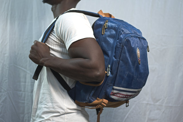 Dark Blue Backpack Unisex Men's Women's Boys Girls Mtumba School Bag