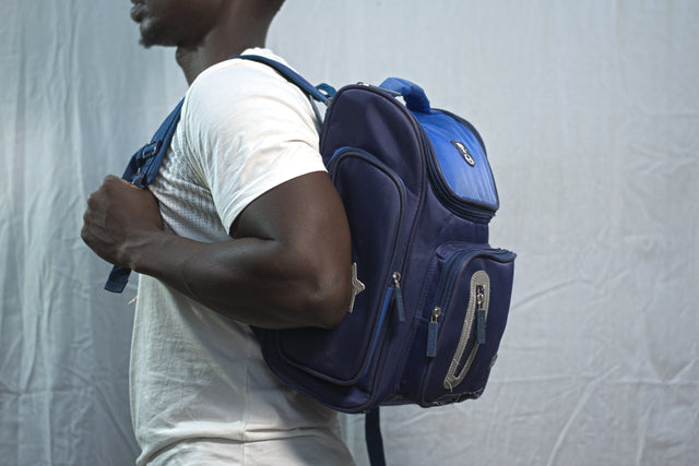 Navy Blue Backpack Unisex Men's Women's Boys Girls Mtumba School Bag