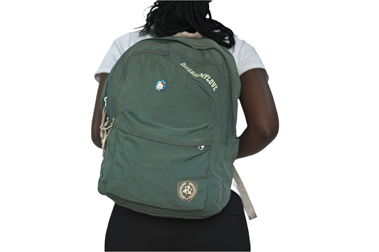 Earth Green Backpack Unisex Men's Women's Boys Girls Mtumba School Bag