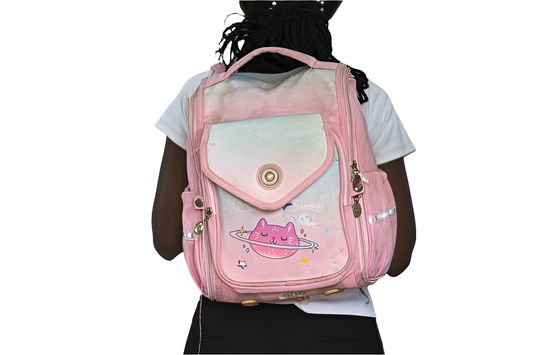 Pink Backpack Women's Girls Mtumba School Bag