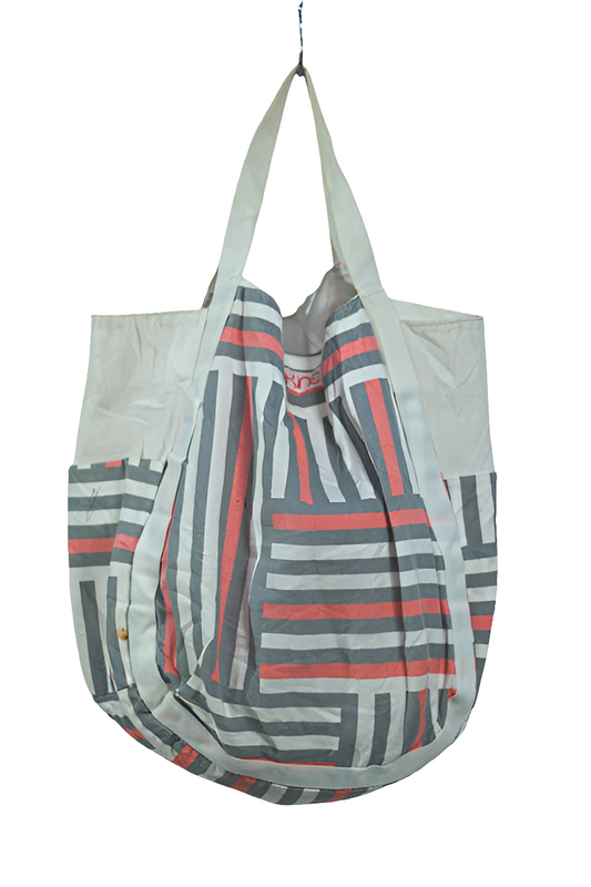 White Canvas Shoulder Girls Ladies Women's Tote Bag Mtumba Handbag