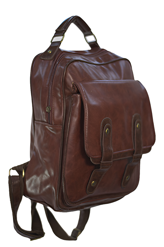 Brown Leather Backpack Monkey Bag Unisex Laptop Mtumba School Bag