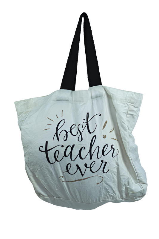 White Canvas Shoulder Girls Ladies Women's Mtumba Tote Bag Handbag
