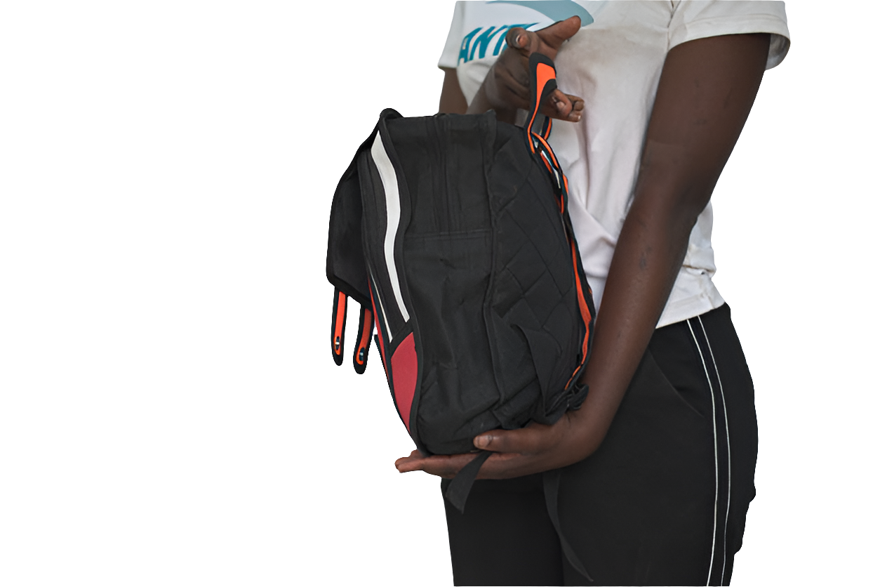 Red Black Backpack Unisex Men's Women's Boys Girls Mtumba School Bag