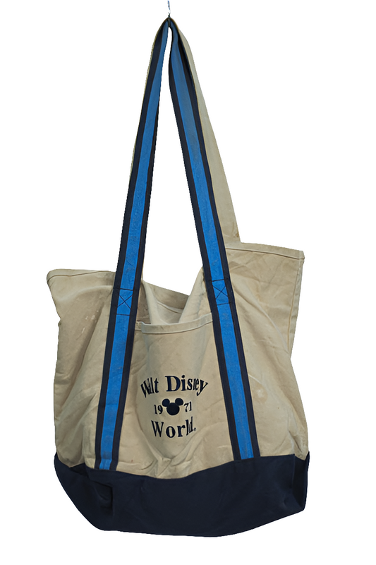 White Canvas Shoulder Girls Ladies Women's Tote Bag Mtumba Handbag