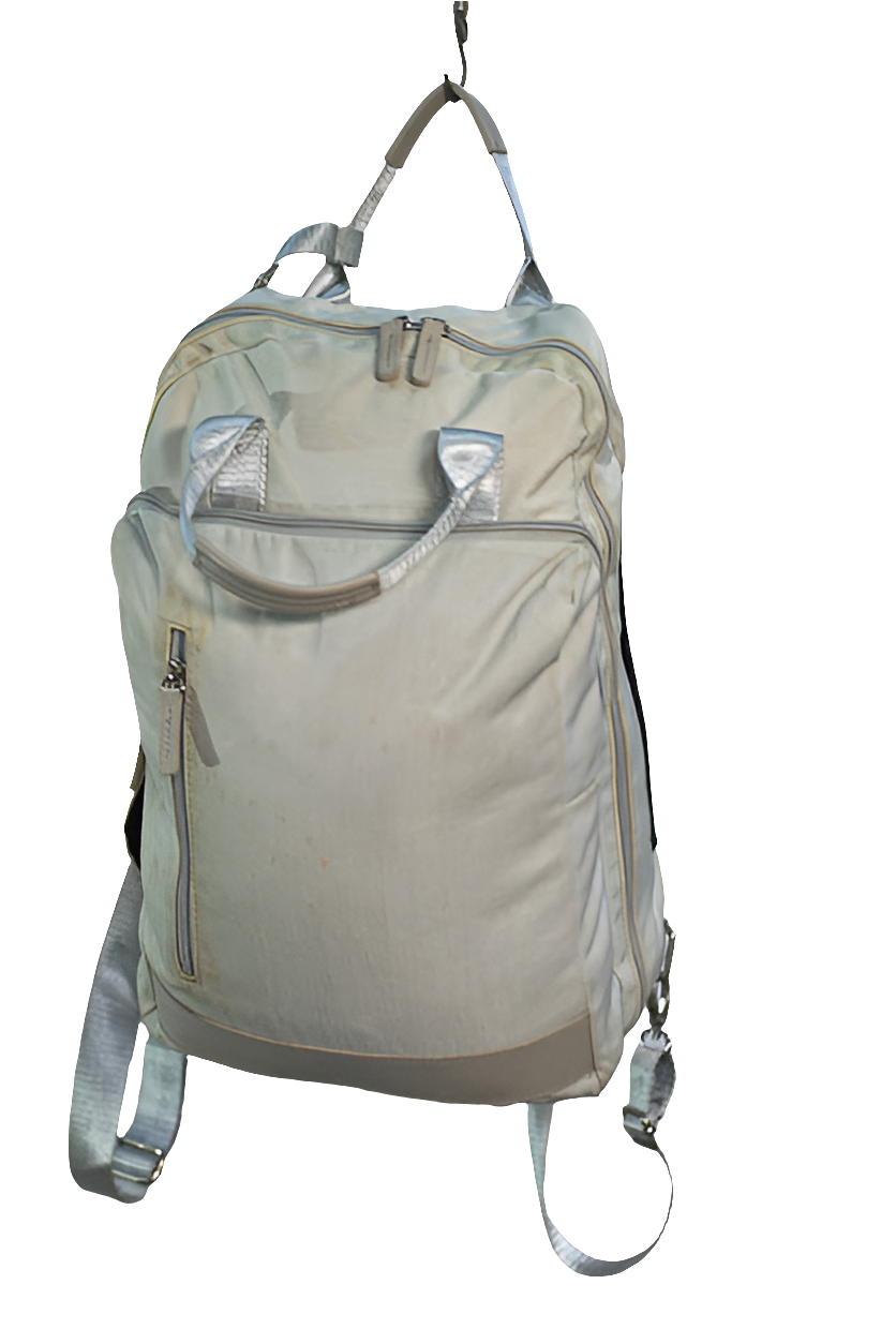 White Silver Backpack Unisex Men's Women's Boys Girls Mtumba School Bag