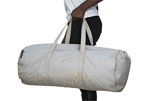 Large Grey White Unisex Men's Women's Duffel Travel Carry-On Gym Mtumba Travelling Bag