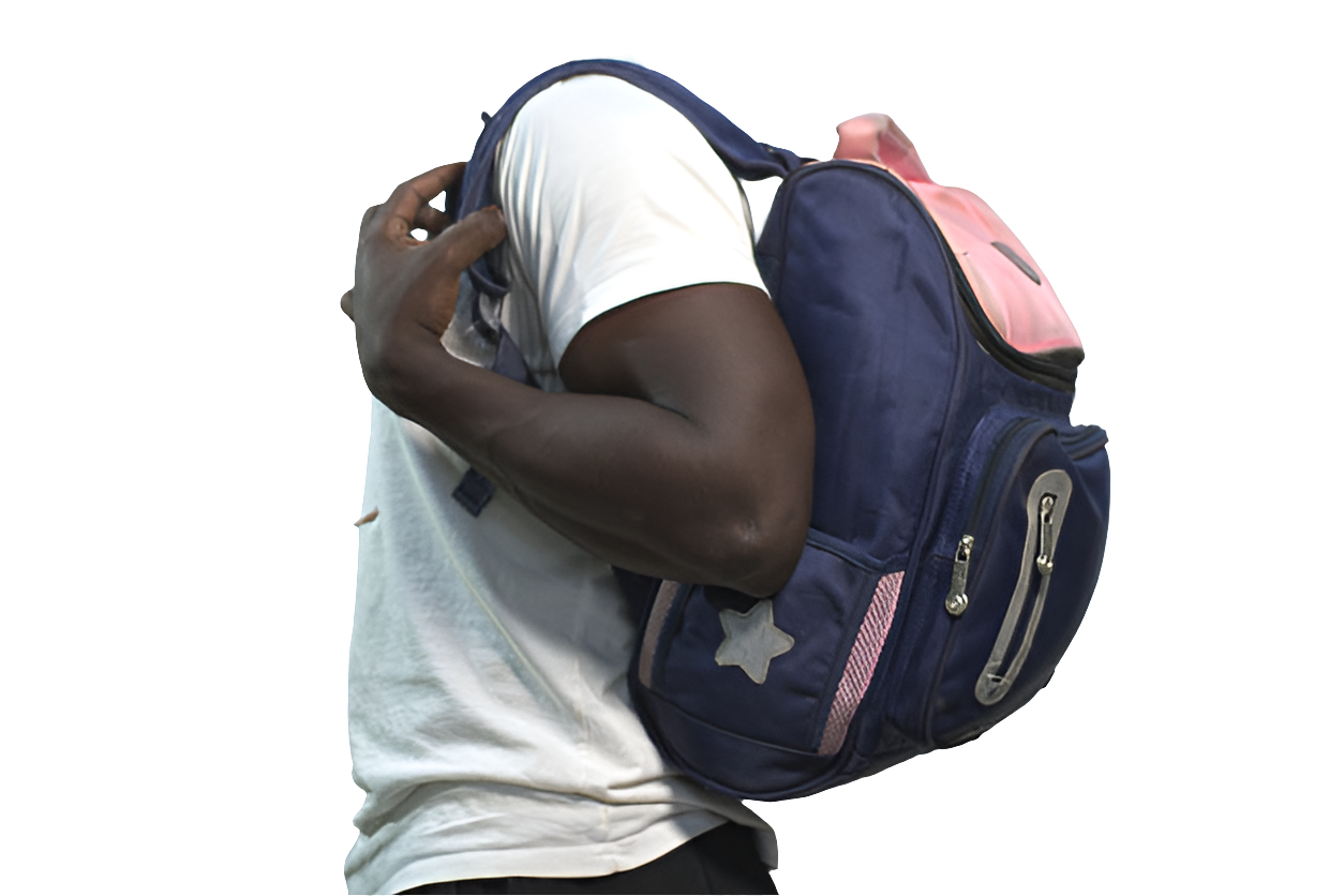 Navy Pink Backpack Women's Girls Mtumba School Bag