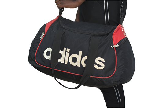 Adidas Black Red Unisex Men's Women's Duffel Travel Carry-On Gym Mtumba Travelling Bag