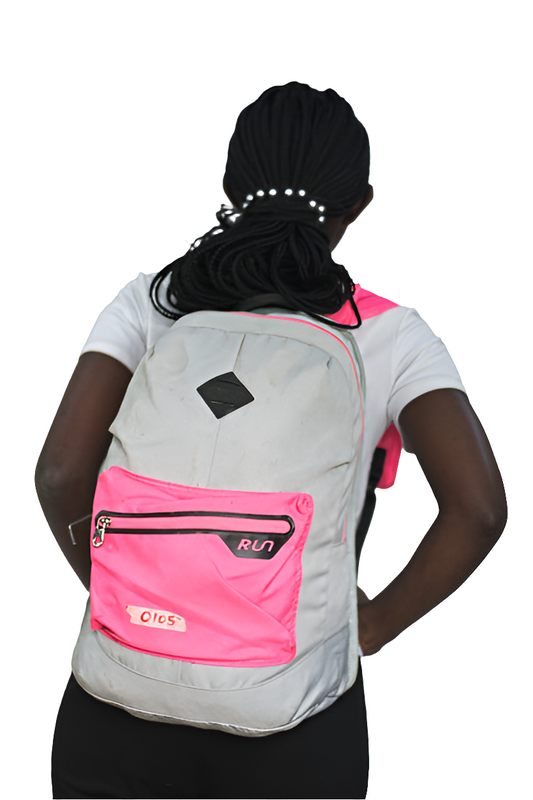 Grey Pink Sports Backpack Unisex Men's Women's Boys Girls Mtumba School Bag