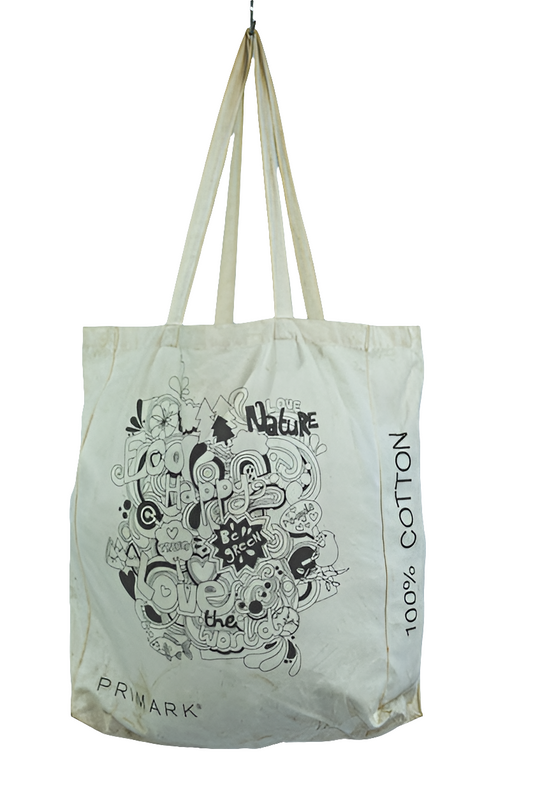 White Cotton Shoulder Shopping Girls Ladies Women's Mtumba Tote Bag Handbag