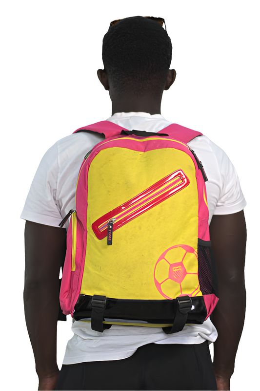 YOMO Yellow Pink Sports Backpack School Bag Boys Girls Unisex Laptop Mtumba Bag