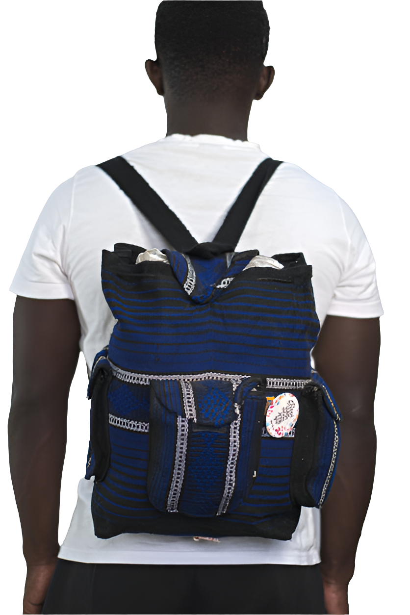 Blue Backpack Unisex Men's Women's Boys Girls Mtumba School Bag