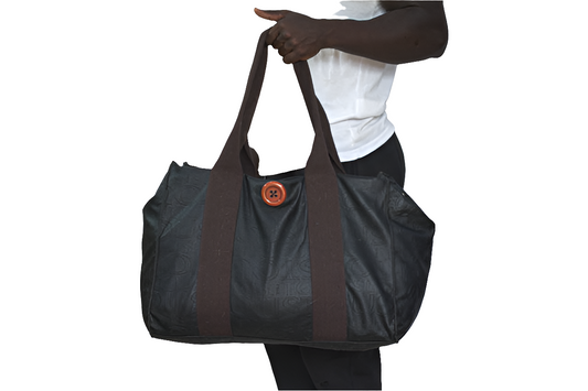 Brown Black Unisex Men's Women's Duffel Travel Carry-On Gym Mtumba Travelling Bag
