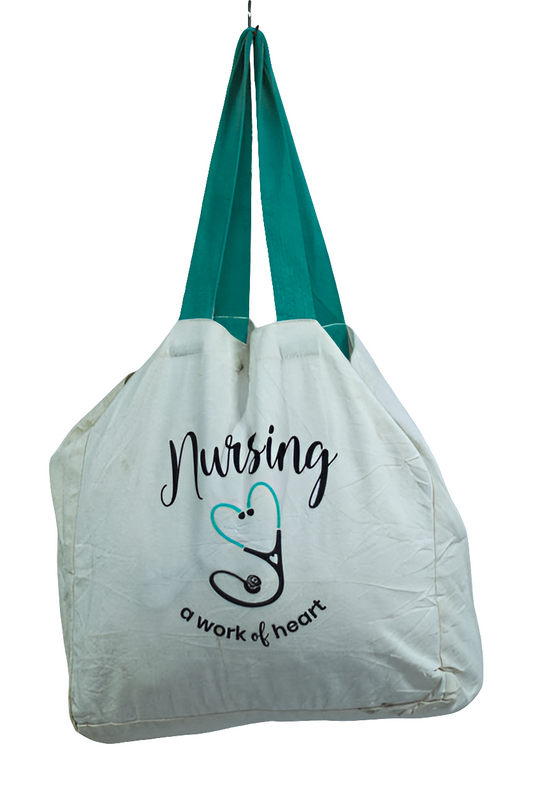 White Canvas Shoulder Shopping Girls Ladies Women's Mtumba Tote Bag Handbag