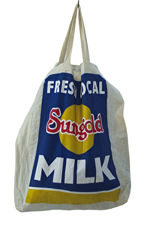 White Blue Canvas Shoulder Shopping Girls Ladies Women's Tote Bag Mtumba Handbag
