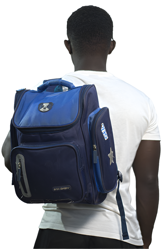 Navy Blue Backpack Unisex Men's Women's Boys Girls Mtumba School Bag