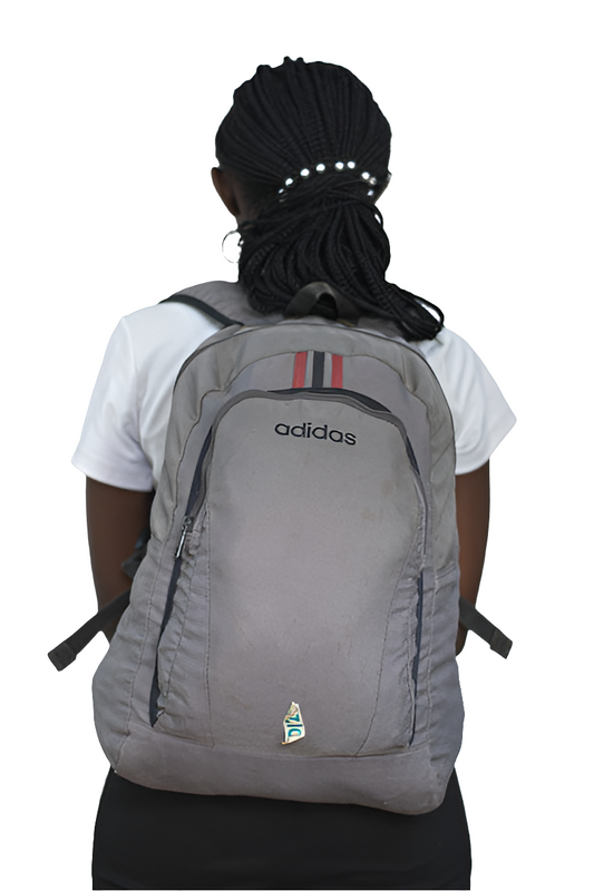 Grey Adidas Backpack Unisex Men's Women's Boys Girls Mtumba School Bag