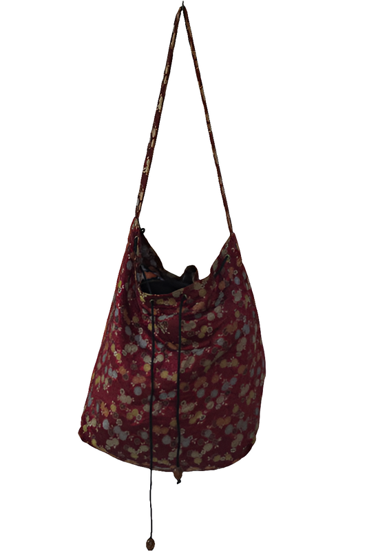 Maroon Canvas Girls Ladies Women's Sling Bag Mtumba Handbag