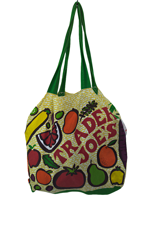 Green White Trader Joe's Shoulder Shopping Girls Ladies Women's Tote Bag Mtumba Handbag