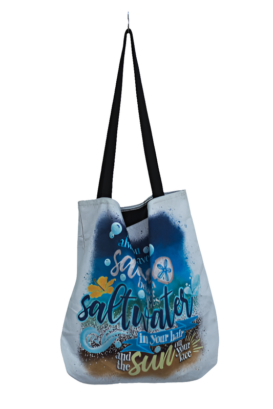 White Blue Customized Shoulder Girls Ladies Women's Tote Bag Handbag Mtumba