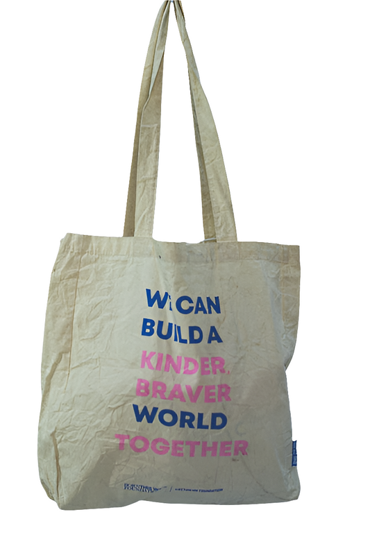 White Canvas Shoulder Shopping Girls Ladies Women's Tote Bag Mtumba Handbag