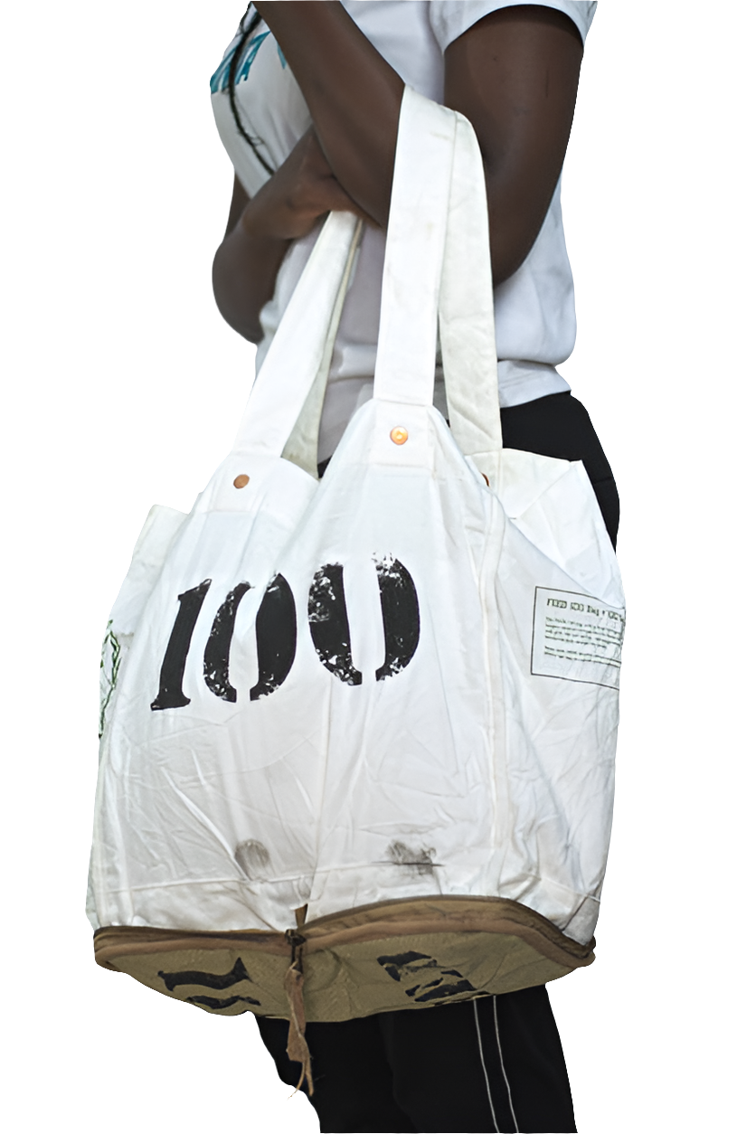 White Canvas Girls Ladies Women's Tote Shoulder  Handbag