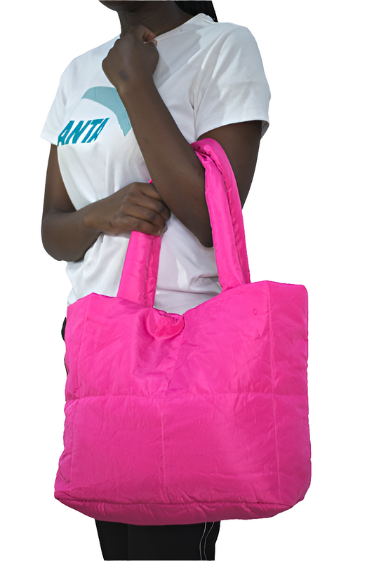 Pink Cotton Shoulder Girls Ladies Women's Tote Handbag Bag Mtumba